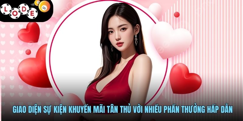 Khuyến Mãi Tân Thủ LODE88 Thưởng Lớn Dành Cho Người Mới 2 Giao diện sự kiện khuyến mãi tân thủ với nhiều phần thưởng hấp dẫn